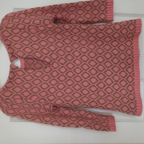 DOLCE VITA CORAL & METALLIC GOLD SWEATER - Picture 7 of 9